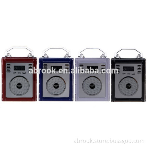 Crystal super bass portable mini led speaker with usb charger